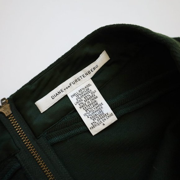 Diane Von Furstenberg Dark Green Pencil Skirt - Picture 3 of 8